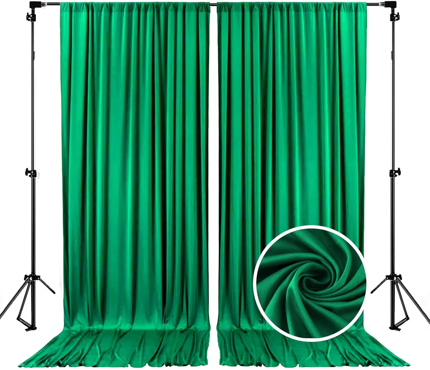 10 x 7 Feet New Hunter Green Backdrop Curtain for Partie, Background Curtains for Photoshoot, Birthday, Wedding, Halloween, Thanksgiving, Christmas, New Year Party Decorations 5Ft x 7Ft, 2 Panels