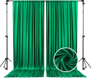 10 x 7 Feet New Hunter Green Backdrop Curtain for Partie, Background Curtains for Photoshoot, Birthday, Wedding, Halloween, Thanksgiving, Christmas, New Year Party Decorations 5Ft x 7Ft, 2 Panels