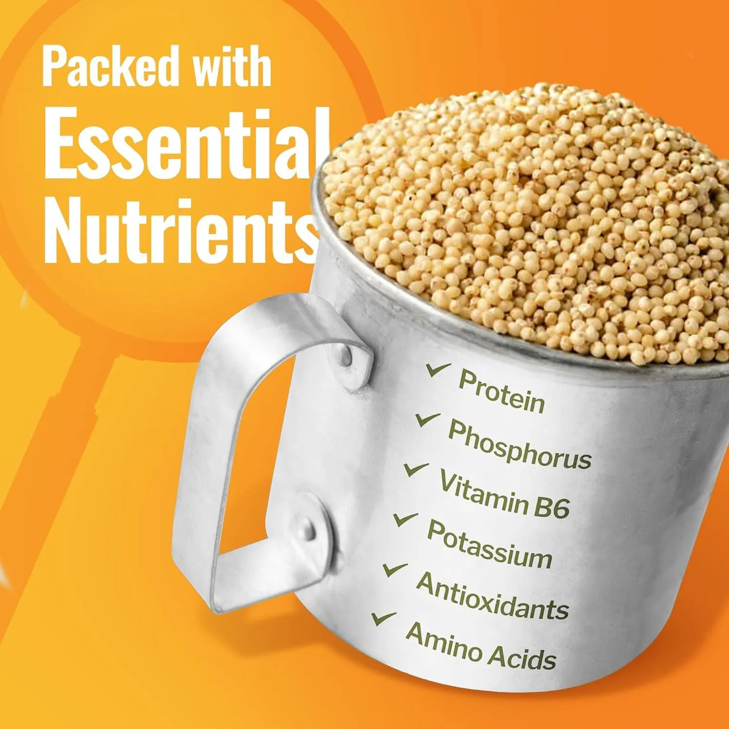 100% Organic White Millet by Grand Teton Ancient Grains | Shelled, Gluten-Free, Hulled Grain for Salads, Pilafs, & Soups | Whole Grain Ready for Milling, (5 Pounds)