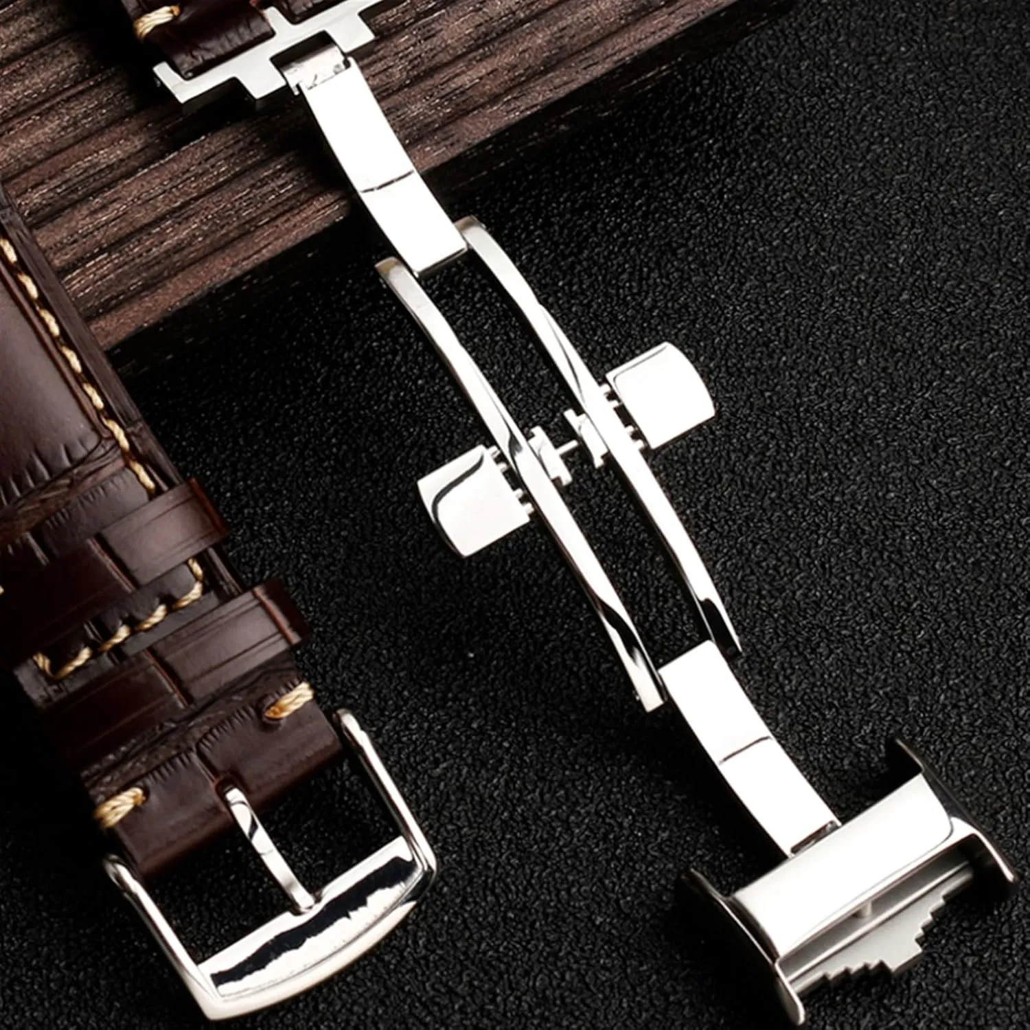 19mm 20mm 21mm Wrist band For Masters Collection L3 L4 L2.628/L2.673 Watch Strap Cowhide Leather Butterfly Buckle watchband