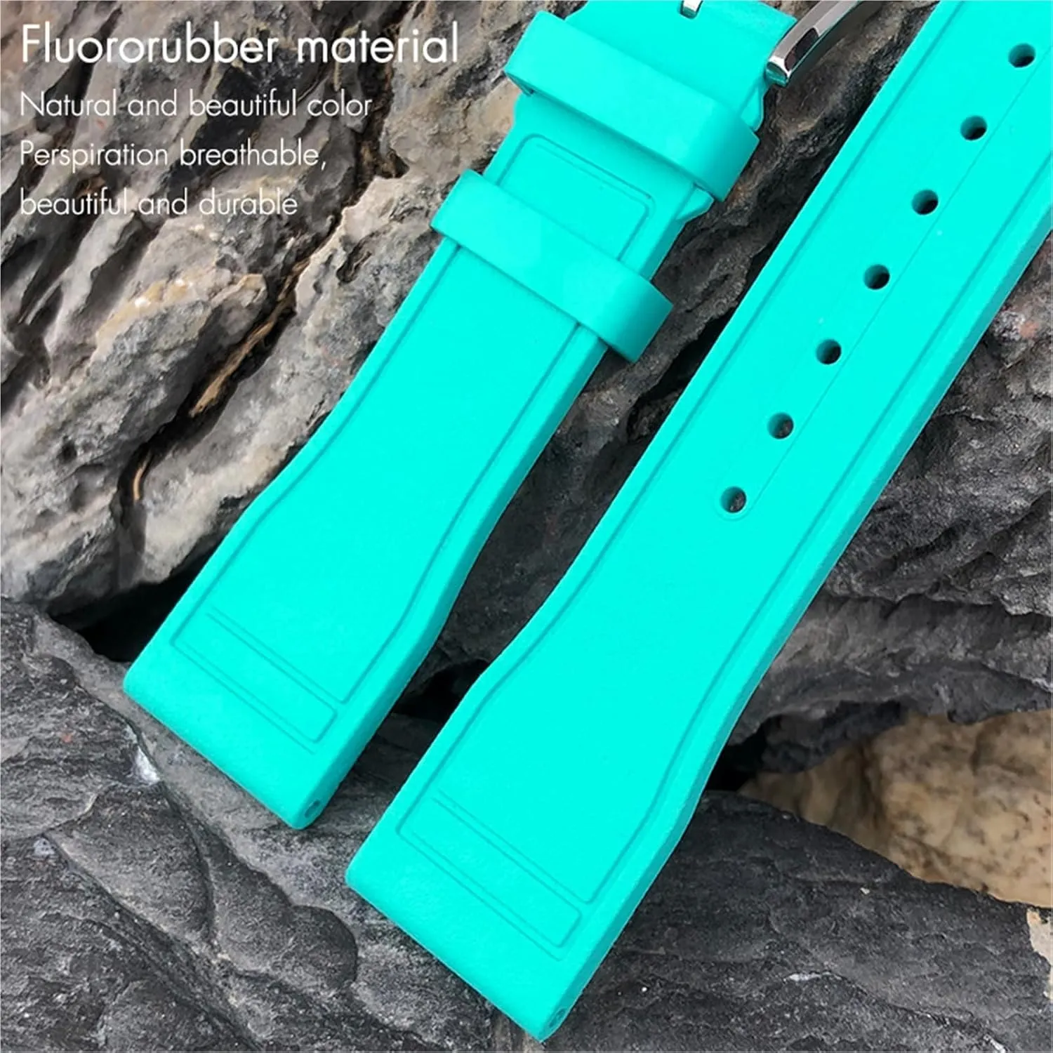20mm 21mm 22mm Fluororubber Watchband，For IWC IW3881 IW3777 Upgrade Replacement Watchbands Soft Fluororubber Strap