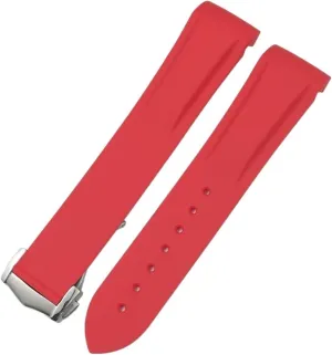 20mm 22mm Silicone Rubber Watchbands for Omega Seamaster Planet Ocean for Speedmaster Moon Watch Waterproof Strap