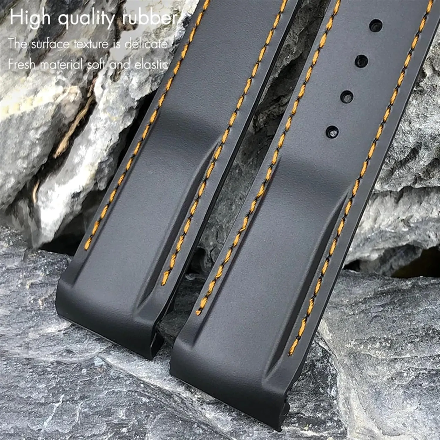 20mm 22mm Silicone Rubber Watchbands for Omega Seamaster Planet Ocean for Speedmaster Moon Watch Waterproof Strap