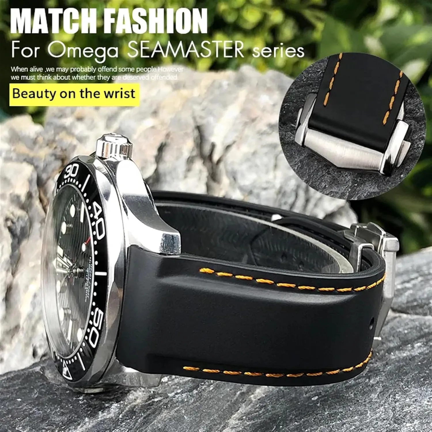 20mm 22mm Silicone Rubber Watchbands for Omega Seamaster Planet Ocean for Speedmaster Moon Watch Waterproof Strap
