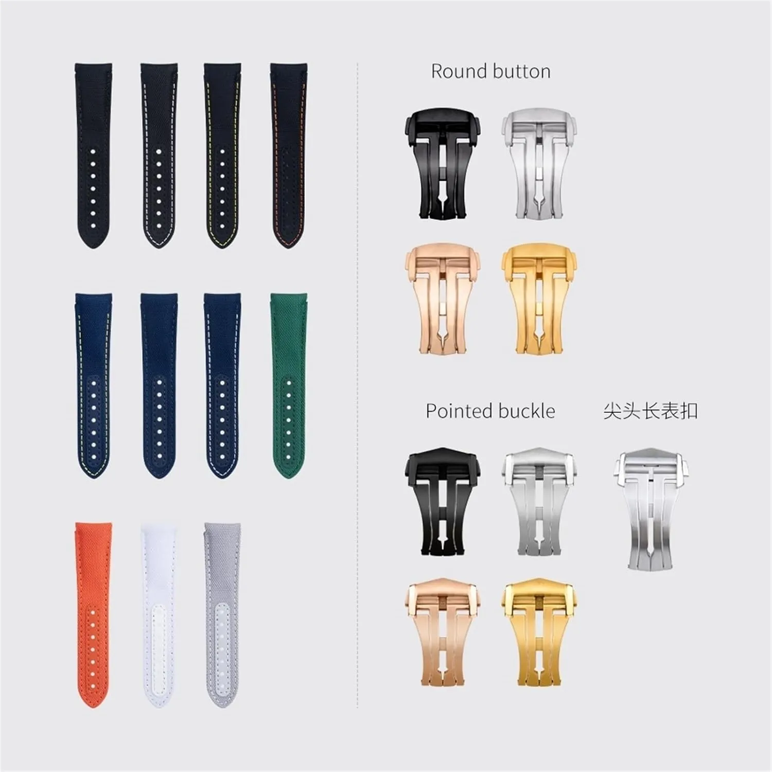20mm Gray Nylon Fabric Watchband Fit For Omega Strap For AT150 Seamaster 300 Planet Ocean De Ville Speedmaster Curved End Watch Band