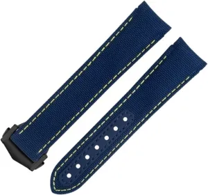 20mm Gray Nylon Fabric Watchband Fit For Omega Strap For AT150 Seamaster 300 Planet Ocean De Ville Speedmaster Curved End Watch Band