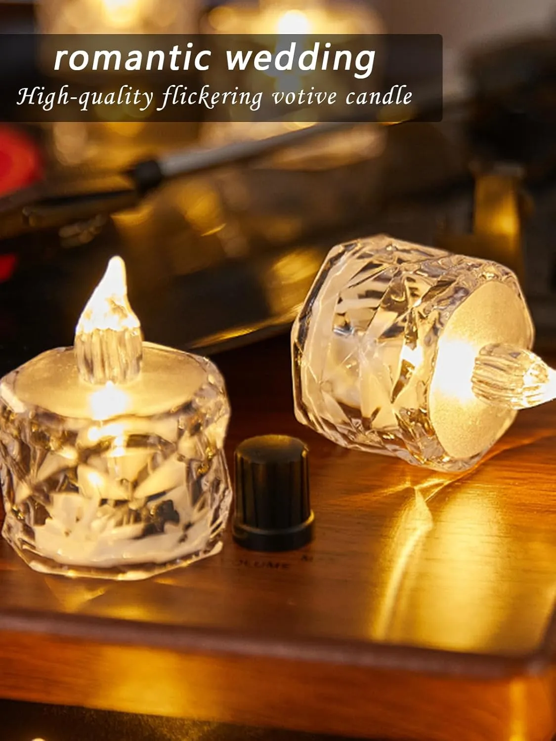 24PCS Flameless LED Candles - Battery Operated Votive Lights for Wedding Centerpieces, Holiday Tablescapes, Yoga Studios - Safe Tabletop Decor for Dinner Parties & Home Ambiance Lighting