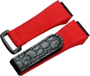 25mm Men Nylon Fabric With Leather Watchband For Richard Watch Mille Strap Band Bracelet Buckle For Spring Bar Version