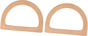 2Pcs D Ring Bag Handle Decorative Grip for Handbags Clutches for Crafting Sewing Projects Easy to Use Replace for Handmade Bags