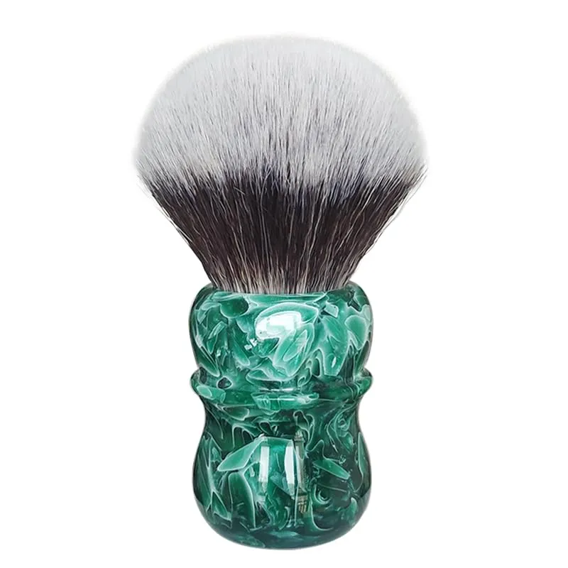 30mm Shaving Brush for Men Wet Shave Using Shaving Cream & Soap, Jade resin Handle Hair Salon Shave Brush for Father's Day Gifts for Him Dad Boyfriend