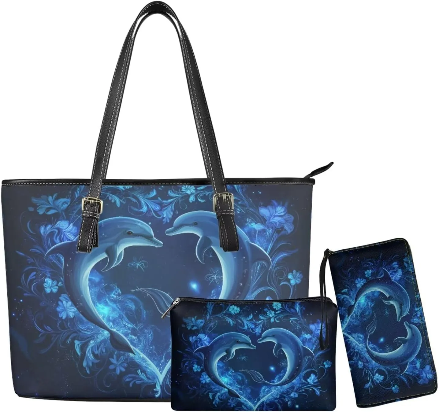 3pcs Tote Handbags and Purse for Women for Daily Use