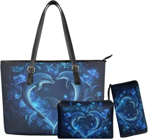 3pcs Tote Handbags and Purse for Women for Daily Use