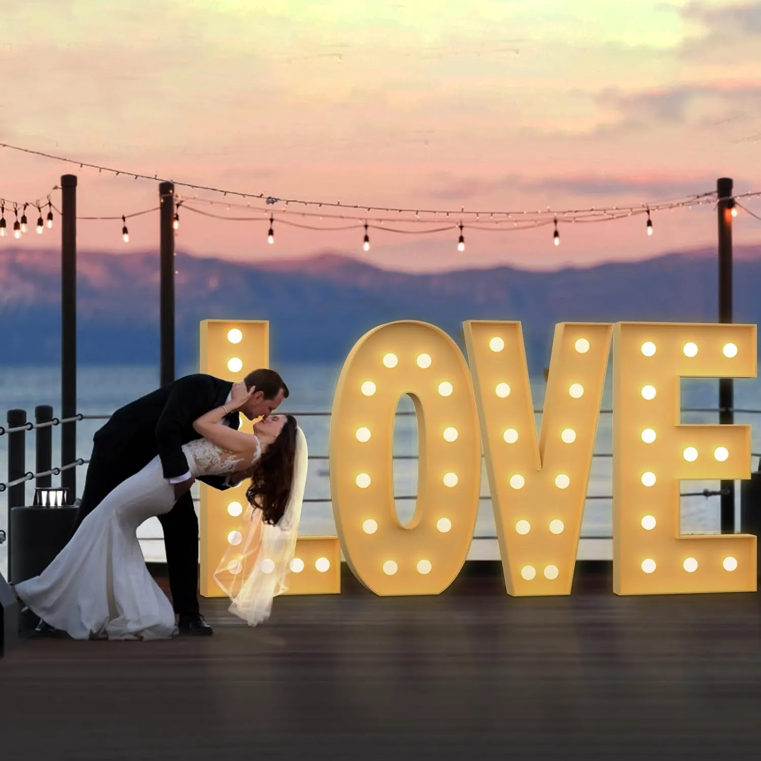 4FT Marquee Light Up Letter T, Large DIY Giant Letter for Baby Shower, Birthday Party Backdrop Decor, Wedding Engagement Party, Pre-Cut Foam Board
