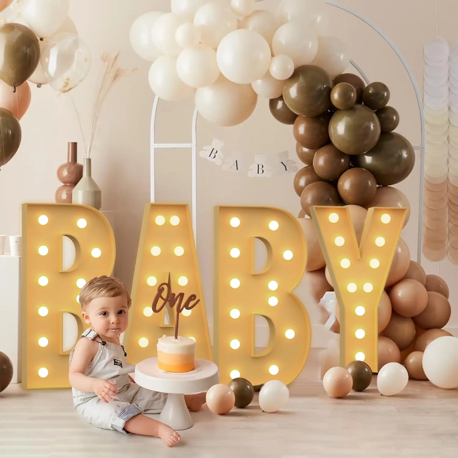4FT Marquee Light Up Letter T, Large DIY Giant Letter for Baby Shower, Birthday Party Backdrop Decor, Wedding Engagement Party, Pre-Cut Foam Board