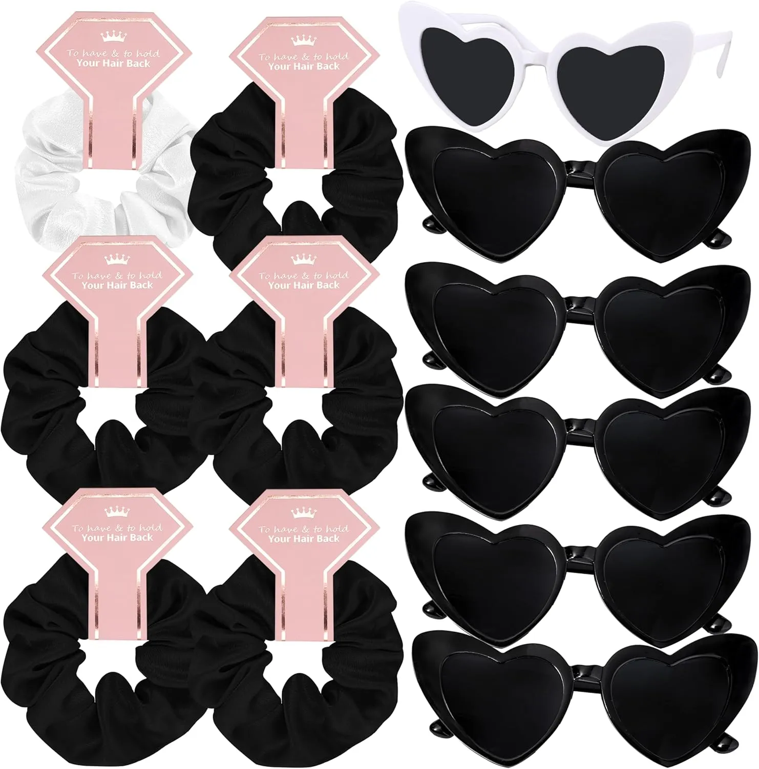 6pairs Satin Bridesmaid Scrunchies - Wedding Proposal Gifts, Bachelorette Party Favors