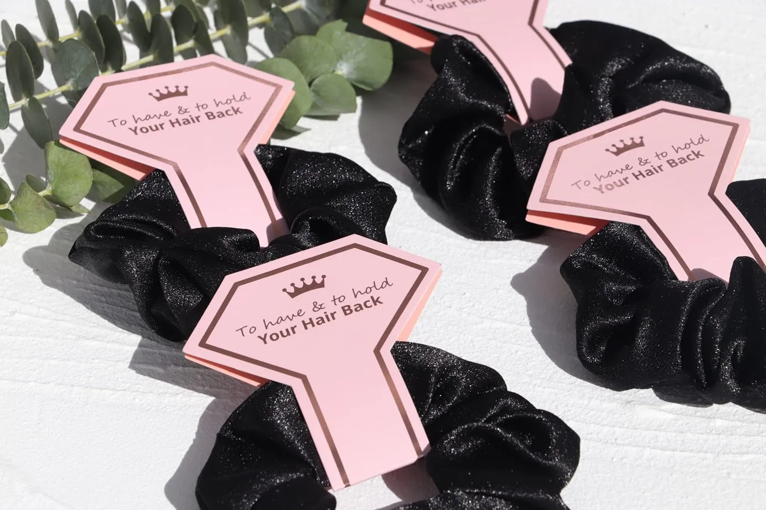 6pairs Satin Bridesmaid Scrunchies - Wedding Proposal Gifts, Bachelorette Party Favors