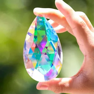 89MM AB Angel Tear Crystal Section Prism Pendant Colorful Home Decoration
