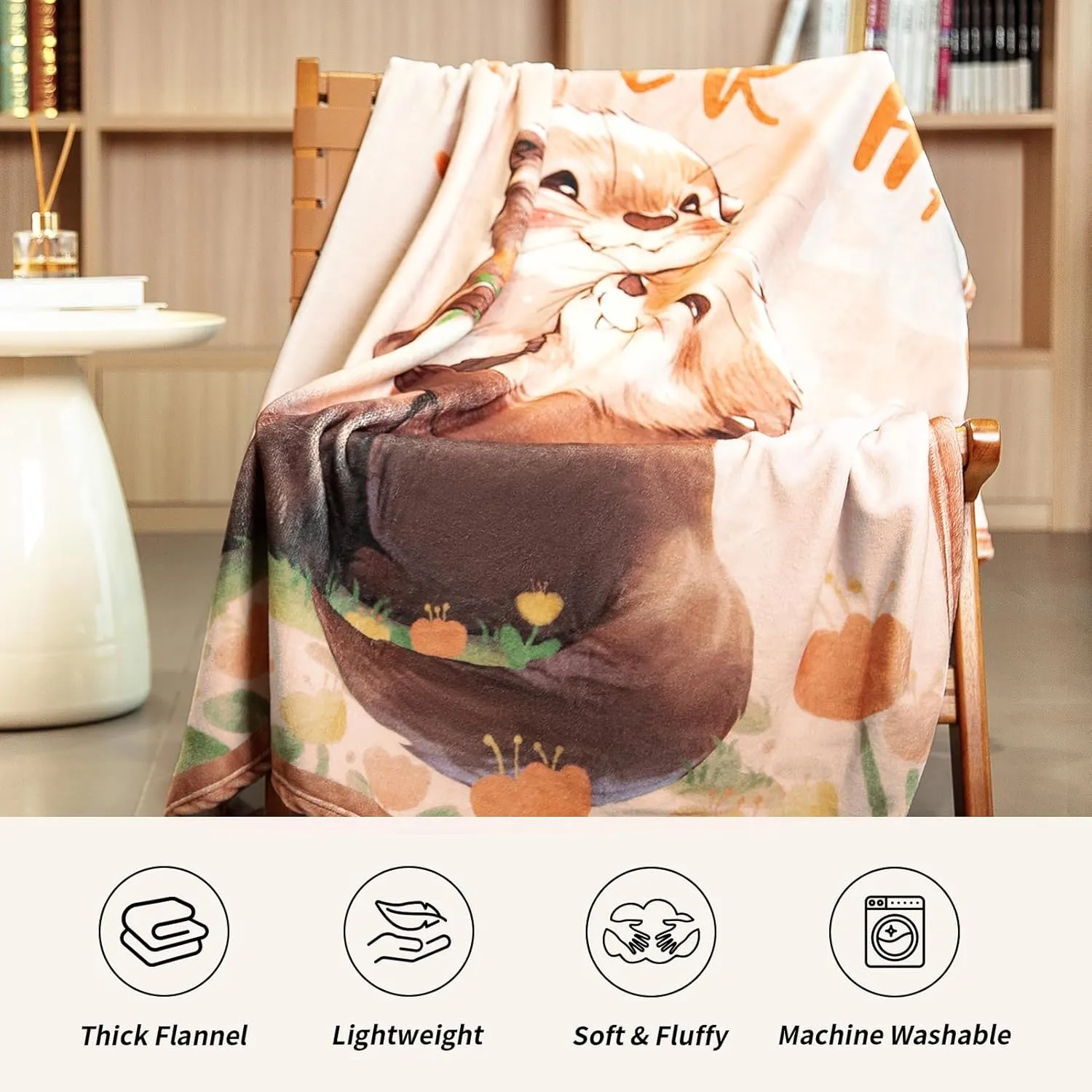 AceThrills Anniversary Blanket Gifts for Women Wife, Gifts for Wife Girlfriend Birthday, Romantic Gifts for Her - 50" × 60" Otter Blanket