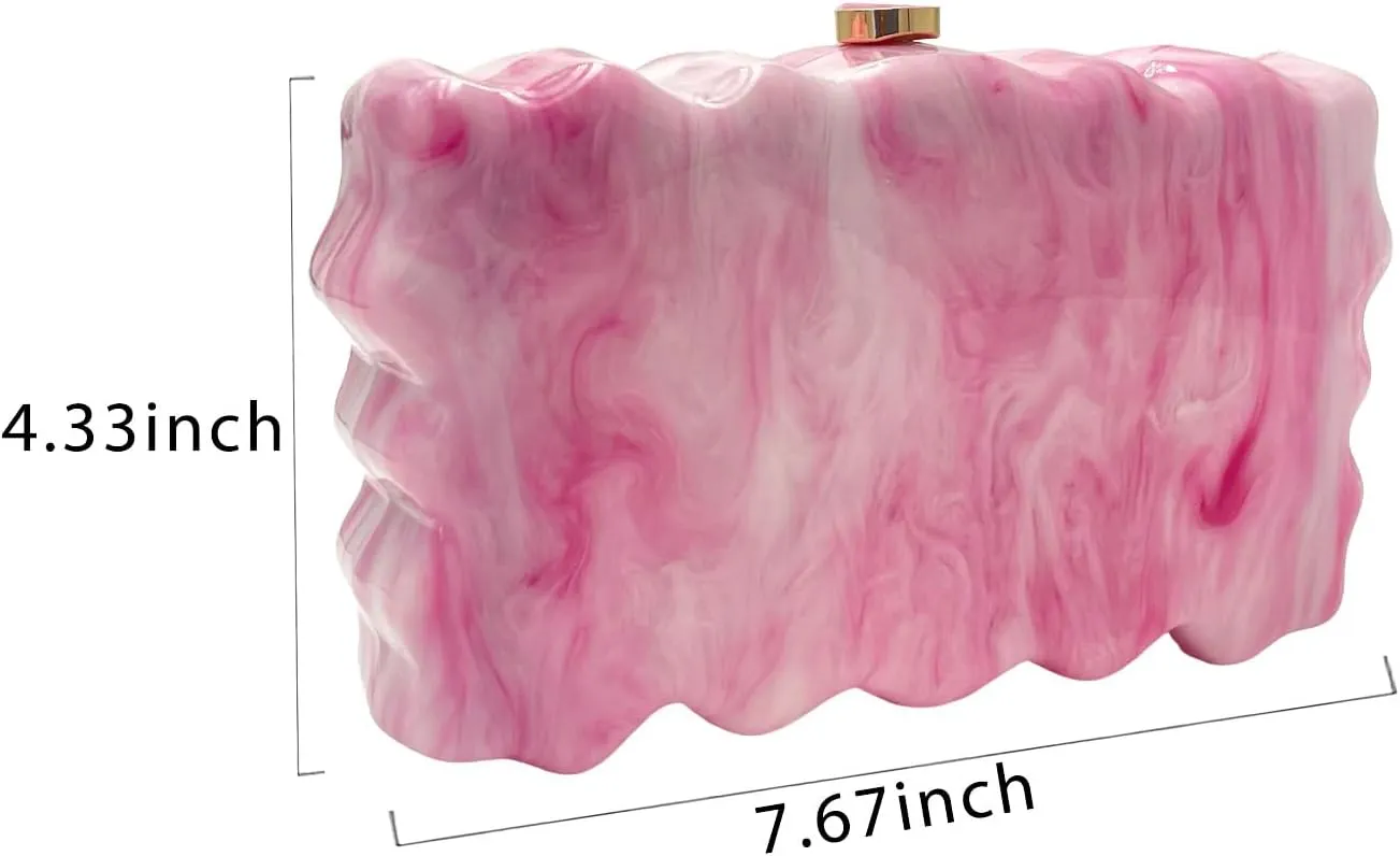Acrylic Beaded Clutch Purses for Women Evening Clutch Hard Beaded Shoulder Acrylic Bag Party Wedding Clutches