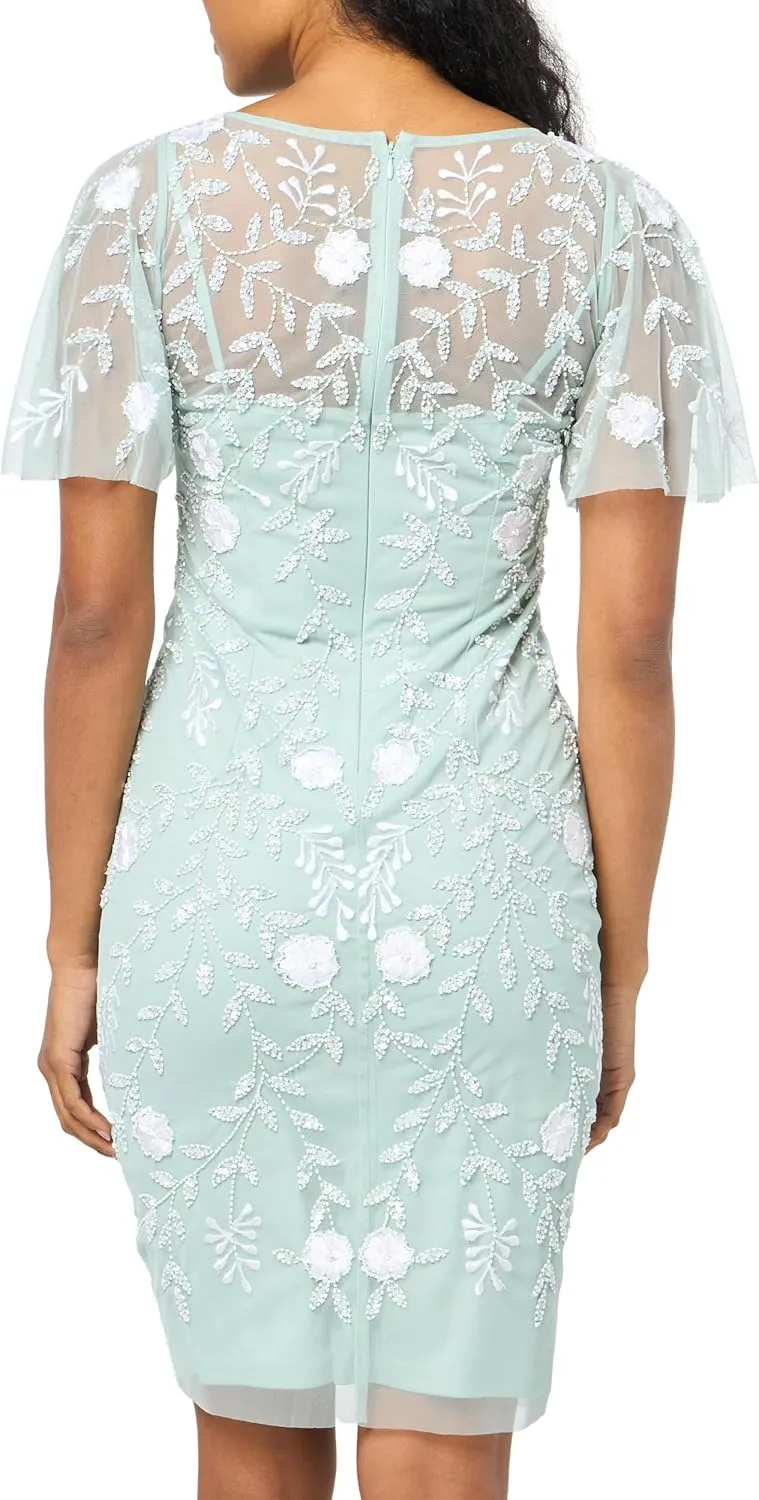 Adrianna Papell Women's Beaded Short Dress