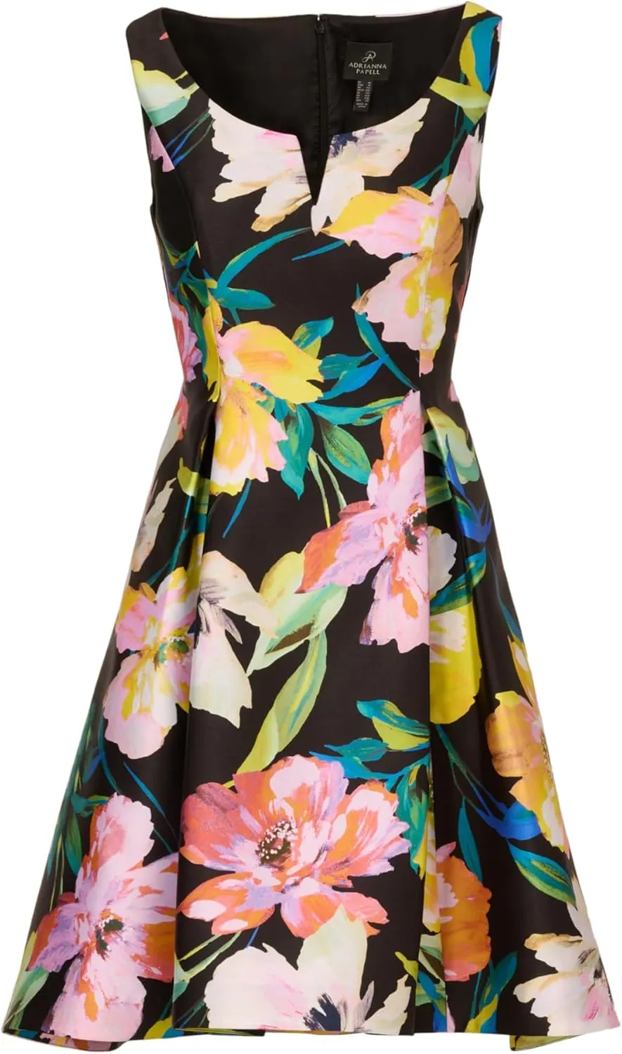 Adrianna Papell Women's Printed Mikado Short Dress