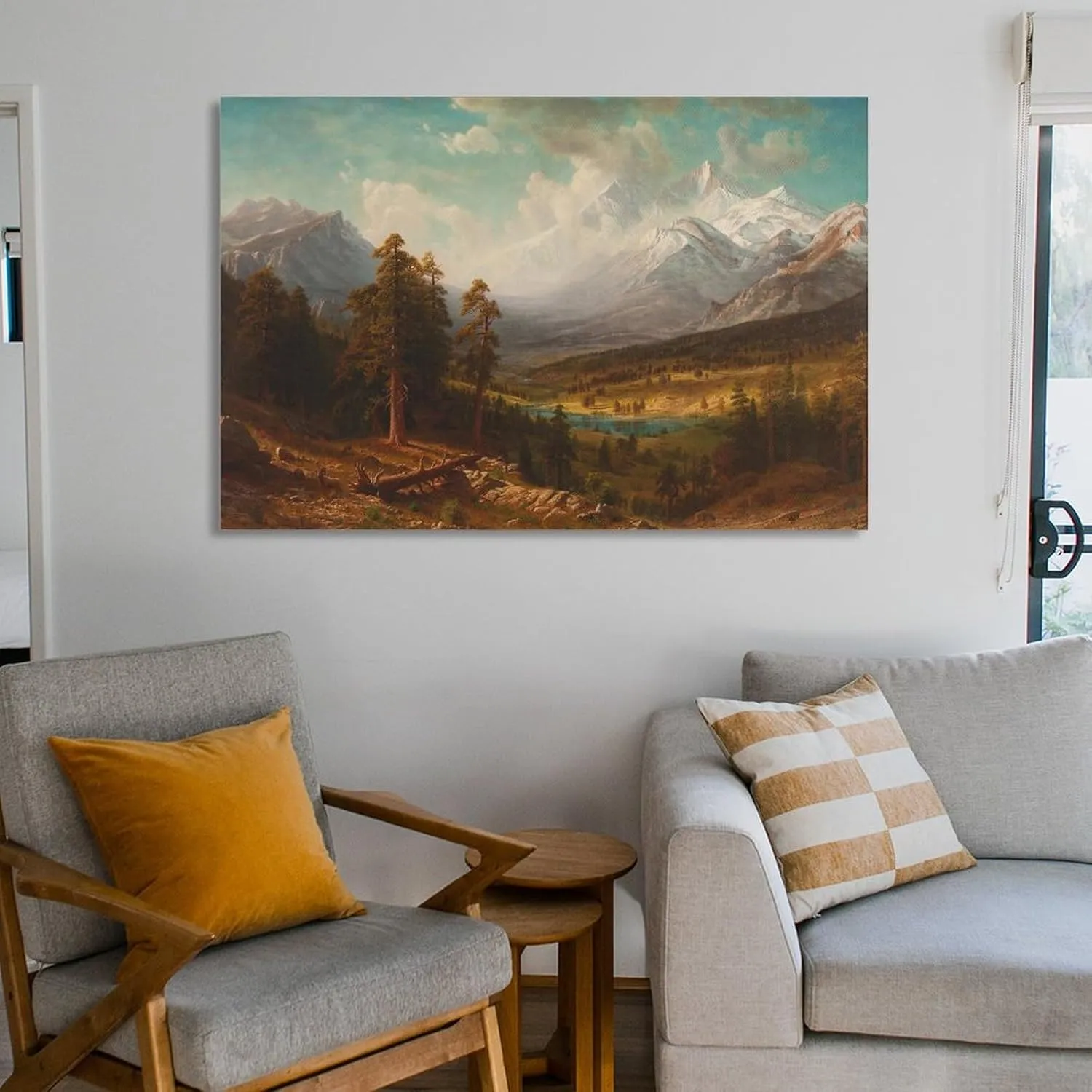 Albert Bierstadt、Estes Park, Long’s Peak、Hudson River School, Romantic Oil Painting Poster Posters Art Print Wall Photo Paint Poster Hanging Picture Family Bedroom Decor Gift 20x30inch(50x75cm)