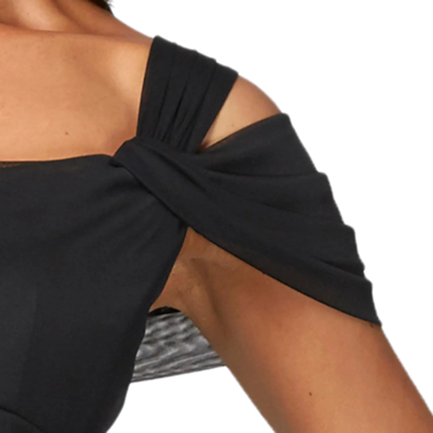 Alex Evenings Women's Long Cold Shoulder Dress, Mother of The Bride, Formal Events, (Petite and Regular Sizes)
