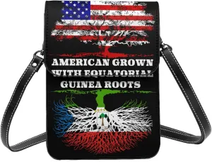 American Grow Equatorial Guinea Roots Small Crossbody Bag Is A Shoulder Bag Designed For Women And Girls Cell Phone Crossbody Wallet Purses With Card Slots Adjustable Strap