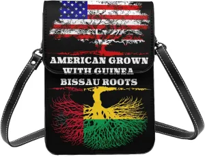 American Grow Guinea Bissau Roots Small Crossbody Bag Is A Shoulder Bag Designed For Women And Girls Cell Phone Crossbody Wallet Purses With Card Slots Adjustable Strap