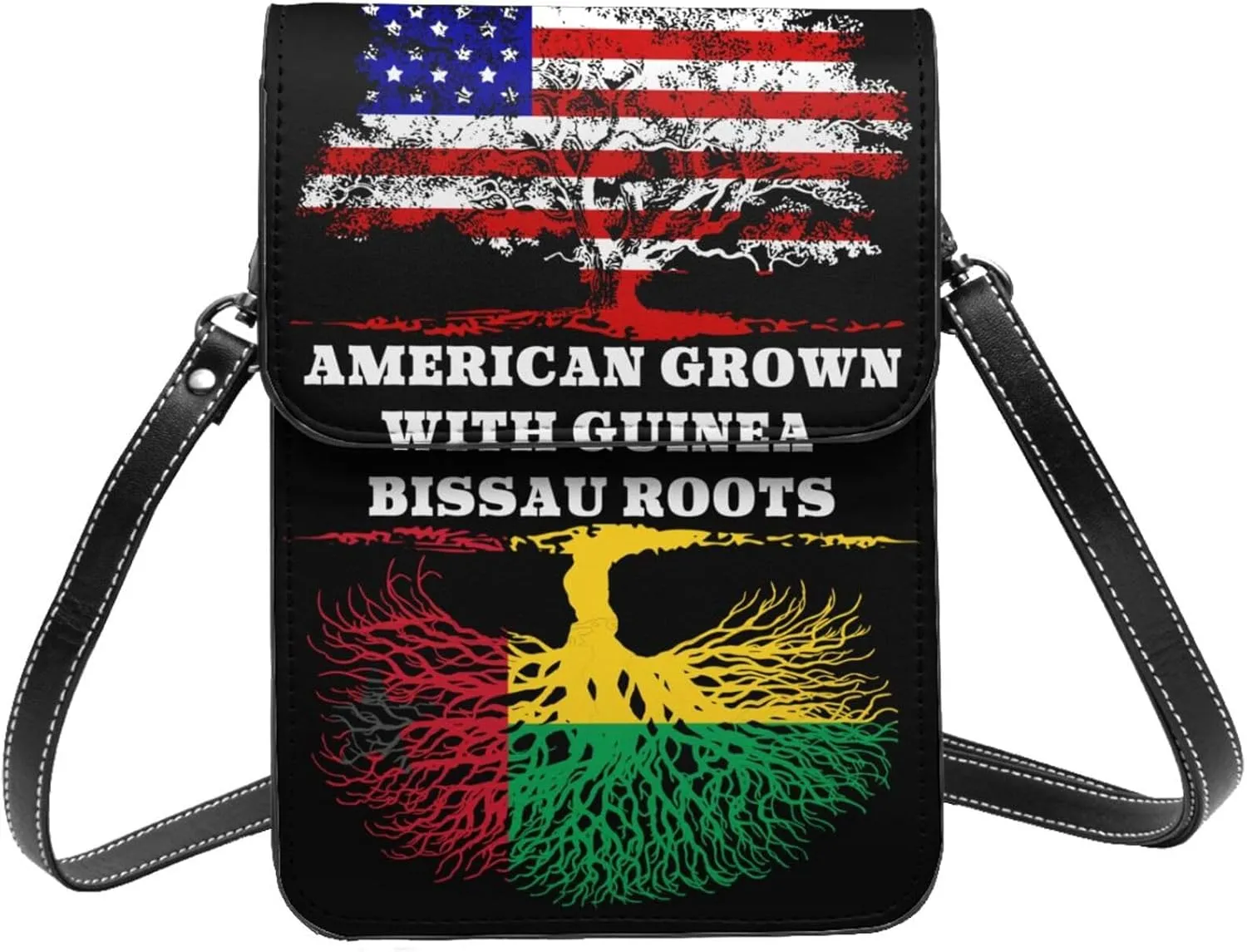 American Grow Guinea Bissau Roots Small Crossbody Bag Is A Shoulder Bag Designed For Women And Girls Cell Phone Crossbody Wallet Purses With Card Slots Adjustable Strap
