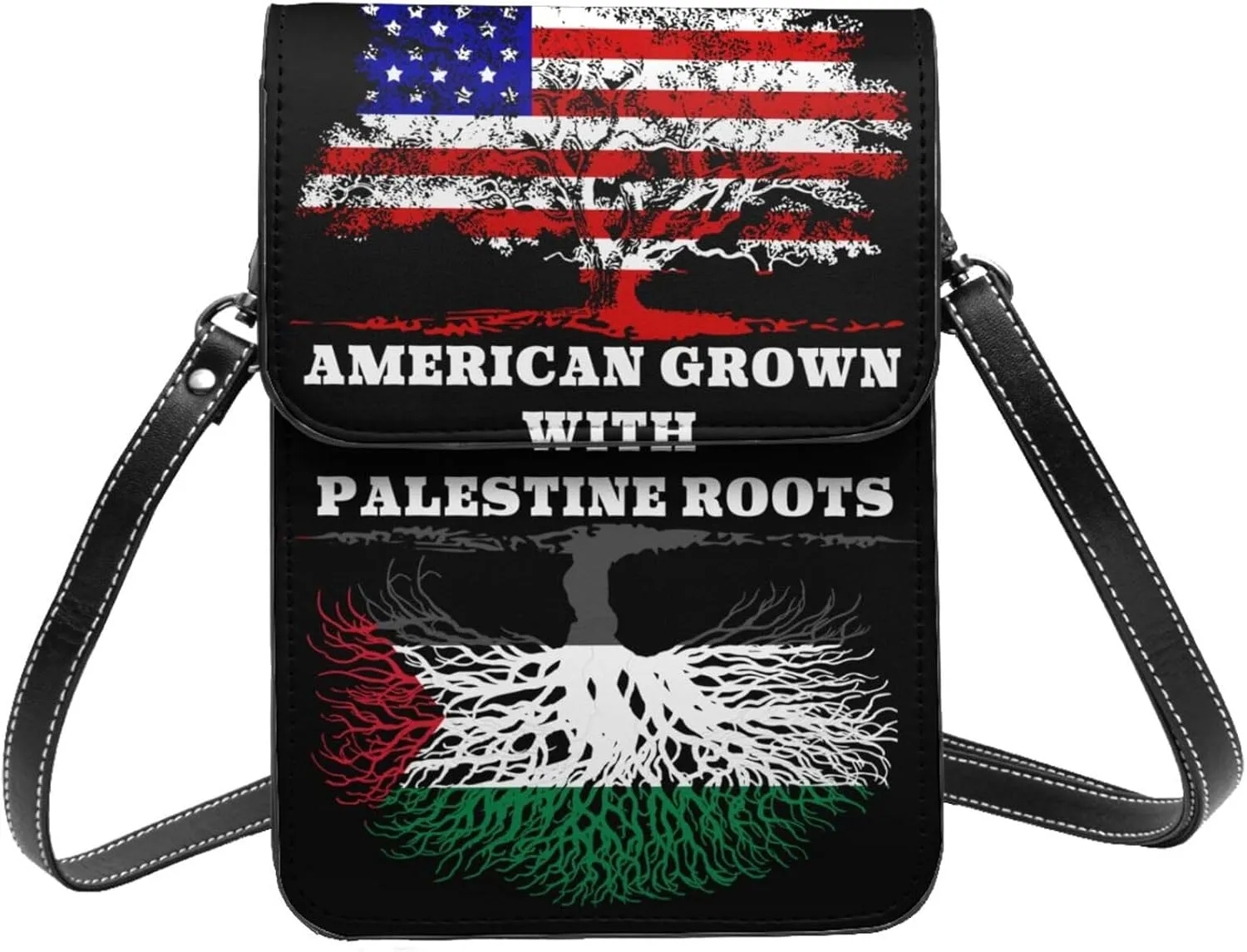 American Grow Palestine Roots Small Crossbody Bag Is A Shoulder Bag Designed For Women And Girls Cell Phone Crossbody Wallet Purses With Card Slots Adjustable Strap
