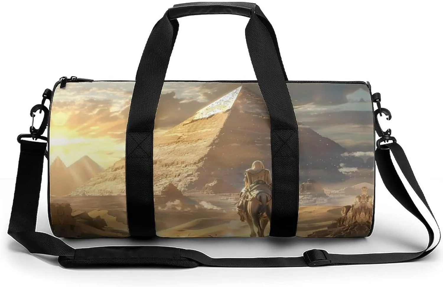 Ancient Egyptian Pyramids Gym Bag Workout Sports Bag Lightweight Tote Duffel Bag Travel Weekender Bag for Women Men