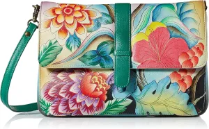 Anna by Anuschka Hand Painted Leather Women's Medium Flap Messenger