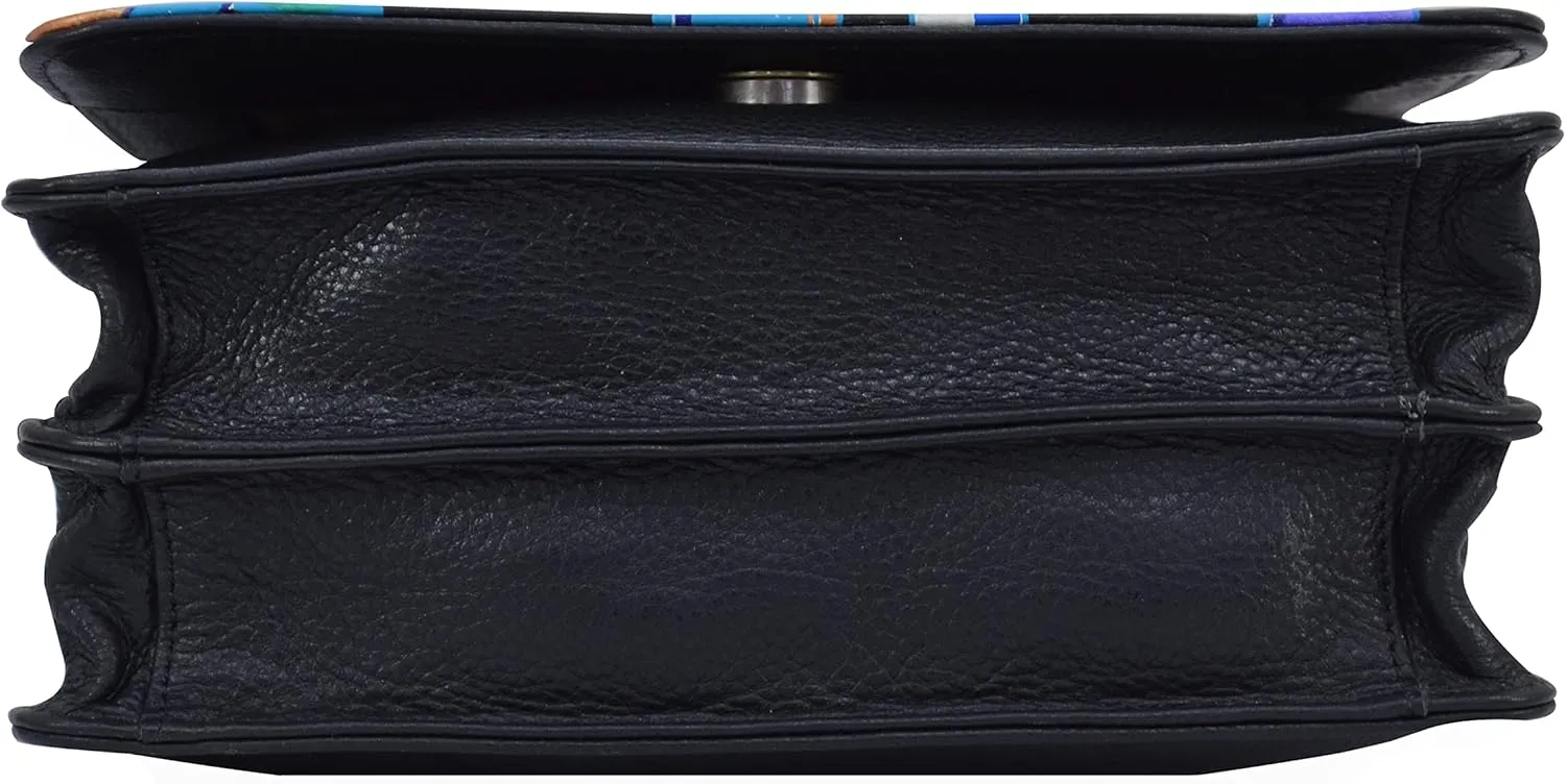 Anna by Anuschka Hand Painted Women’s Genuine Leather Large Flap Crossbody