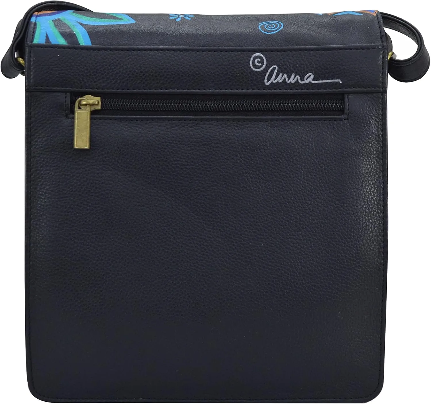 Anna by Anuschka Hand Painted Women’s Genuine Leather Large Flap Crossbody