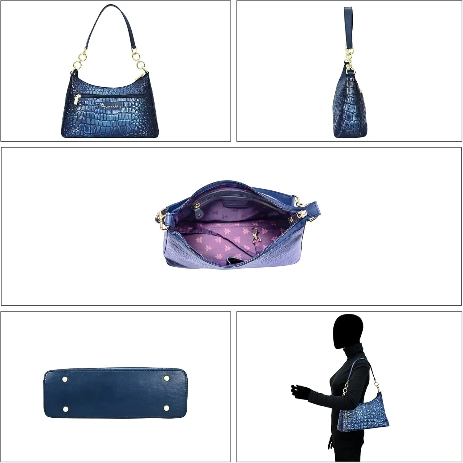 Anuschka Hobo with Chain Strap-707