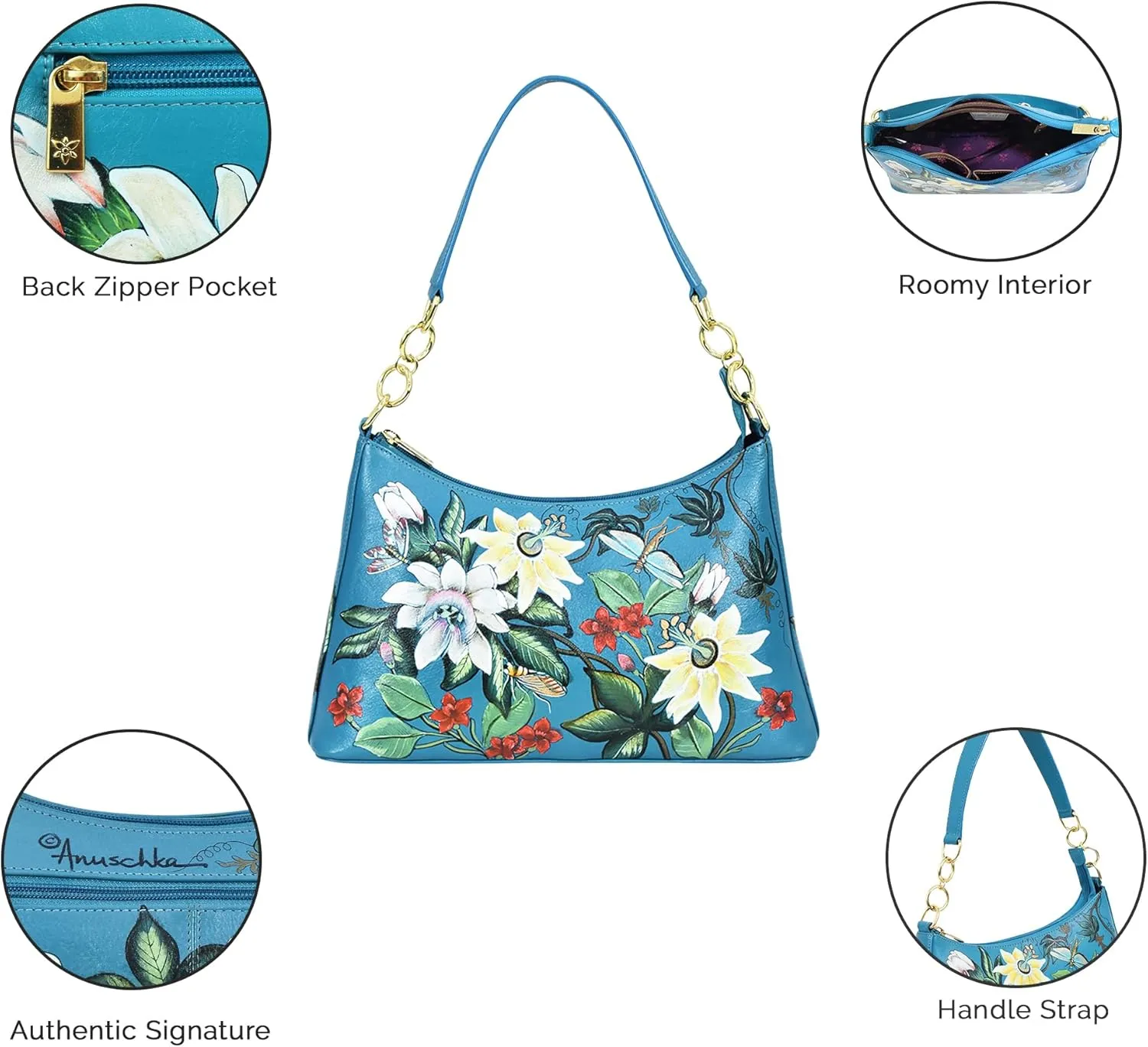 Anuschka Hobo with Chain Strap-707