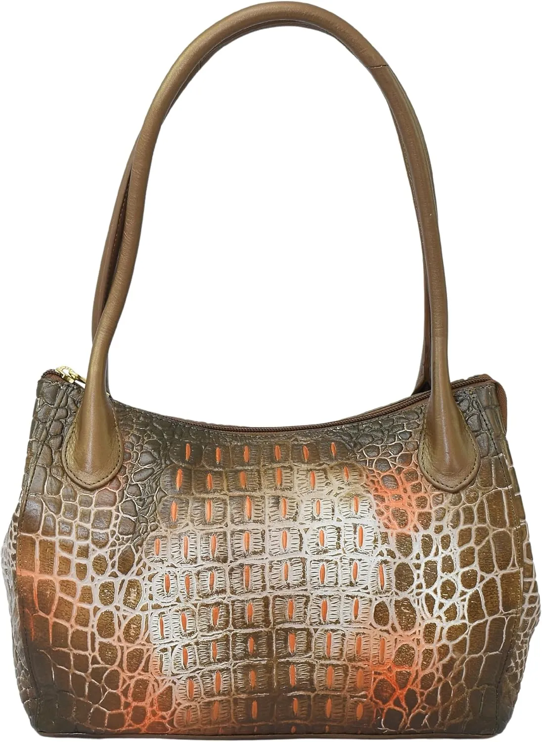 Anuschka Women's Original Hand-Painted Genuine Leather Double Compartment Bag