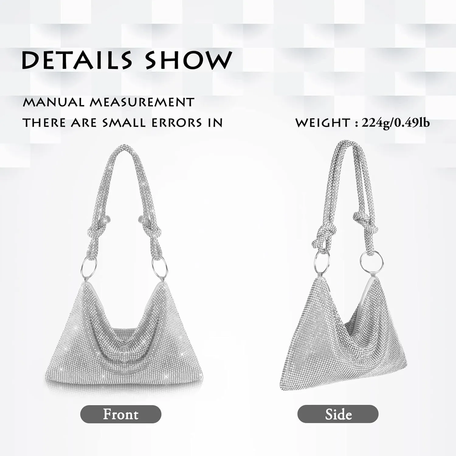 AOYUNHUI Hand Bags Purses for Women Rhinestone Bag Clutch Purses Party Wedding