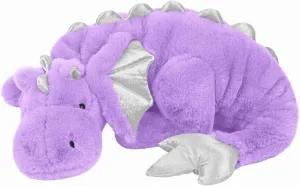 ARELUX Large 37in Cute Dragon Stuffed Animals Plush Toy Soft Purple Pterosaur Plushie Giant Fuzzy Dinosaur Pillow Plushies with Wings Cuddly for Friends Family Member