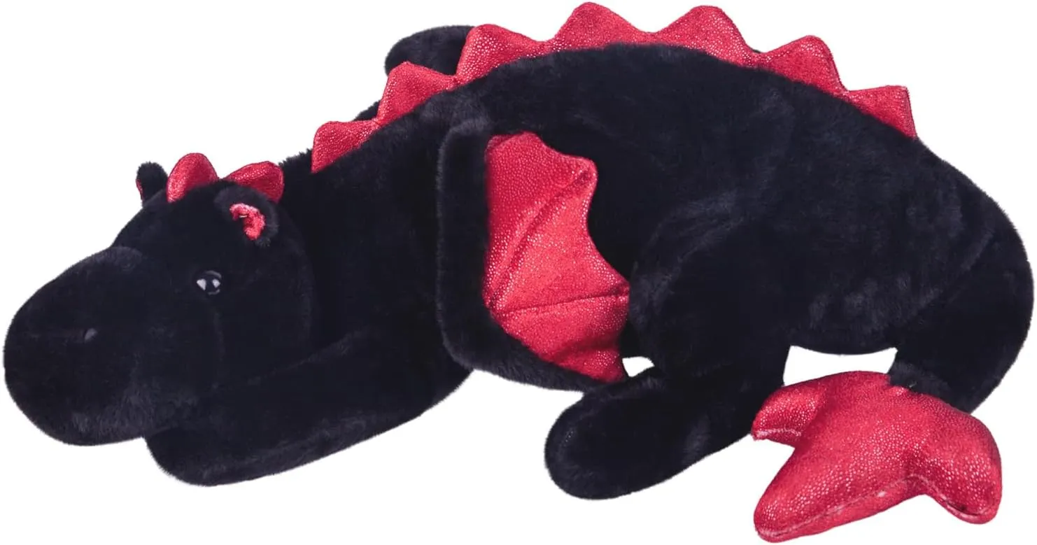 ARELUX Large 52in 3Lb Dragon Stuffed Animals Cute Plush Toy Giant Fuzzy Dinosaur Pillow Plushies with Wings Cuddly Soft Black Pterosaur Plushie for Friends Family Member