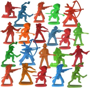 ArtCreativity Cowboy & Indian Action Figurines Assortment, Bulk Pack of 144, Assorted Colors Little Plastic Figures in Assorted Poses, Cowboy and Indian Figures Party Favors for Kids