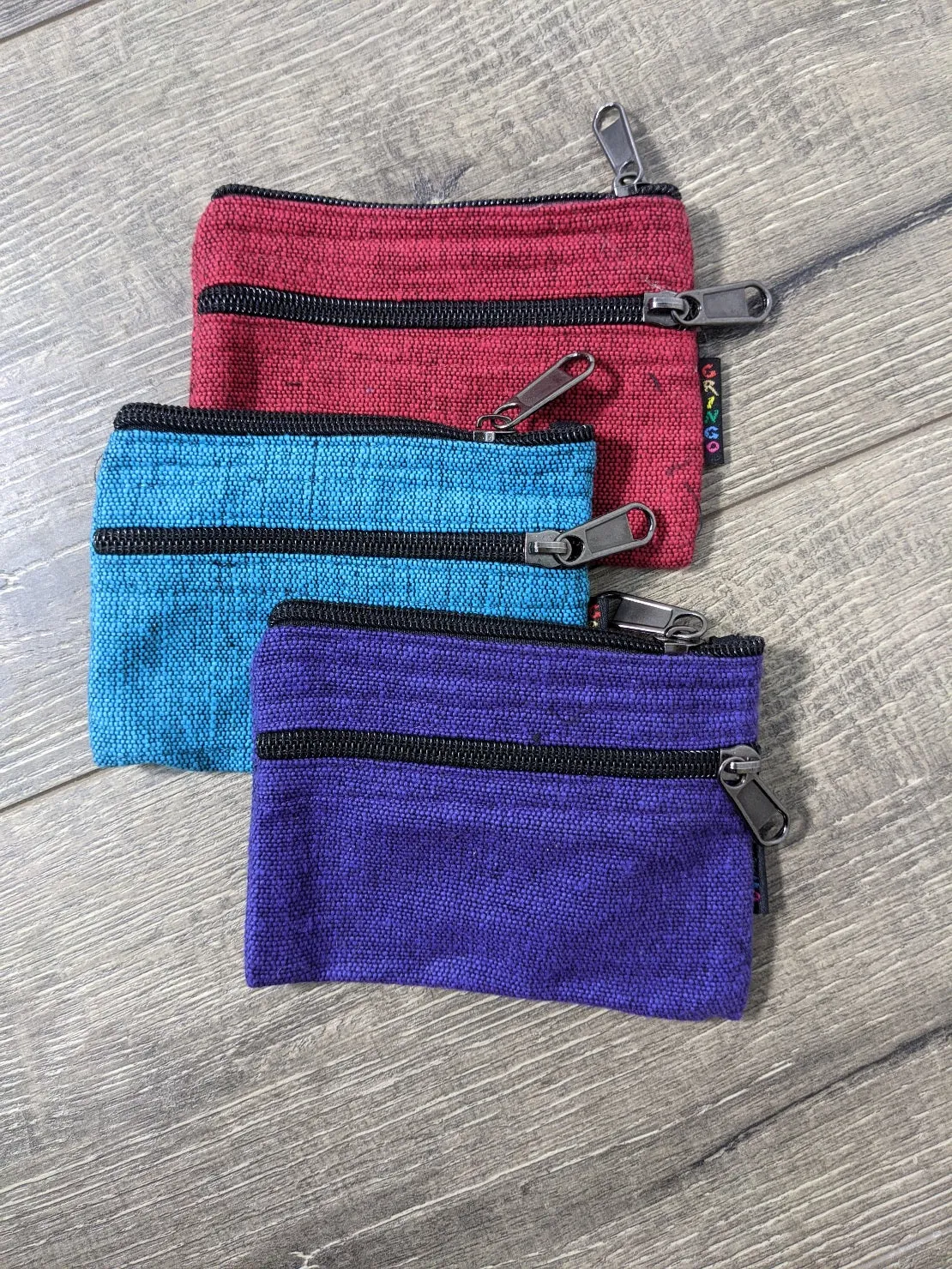 Assorted Cotton Zip Coin Purse