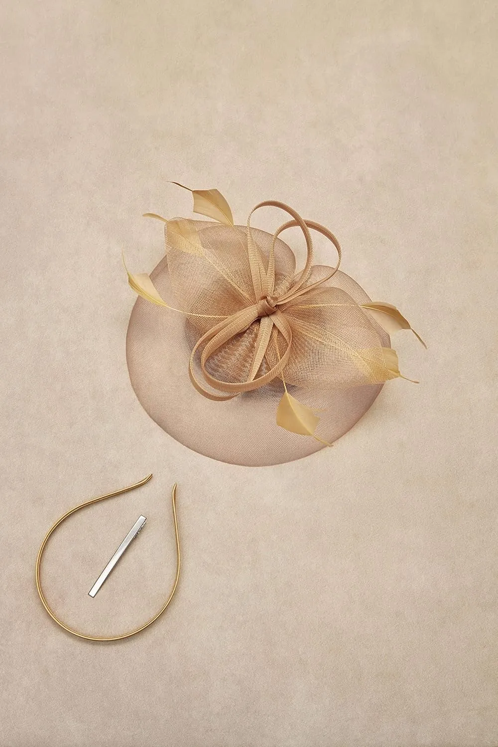 BABEYOND Women's Fascinator Hat Kentucky Hat Feather Derby Fascinator Tea Party Hat for Cocktail Wedding