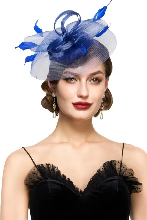 BABEYOND Women's Fascinator Hat Kentucky Hat Feather Derby Fascinator Tea Party Hat for Cocktail Wedding
