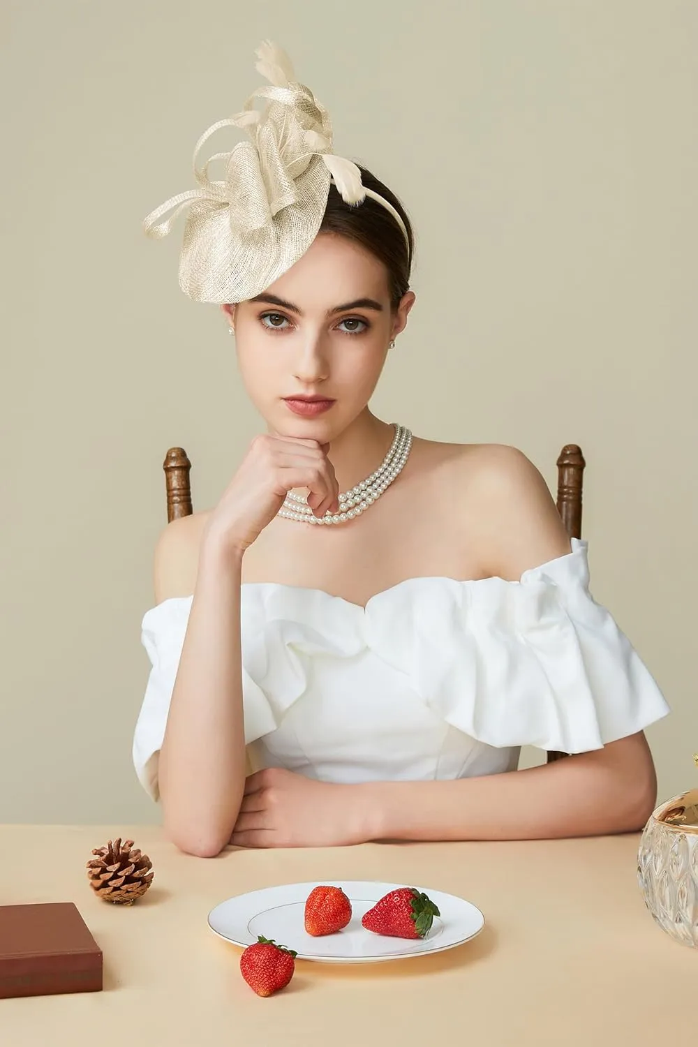 BABEYOND Women's Pillbox Fascinator Hat Kentucky Derby Hat Feather Fascinator Headband Tea Party Fascinator Hat for Cocktail