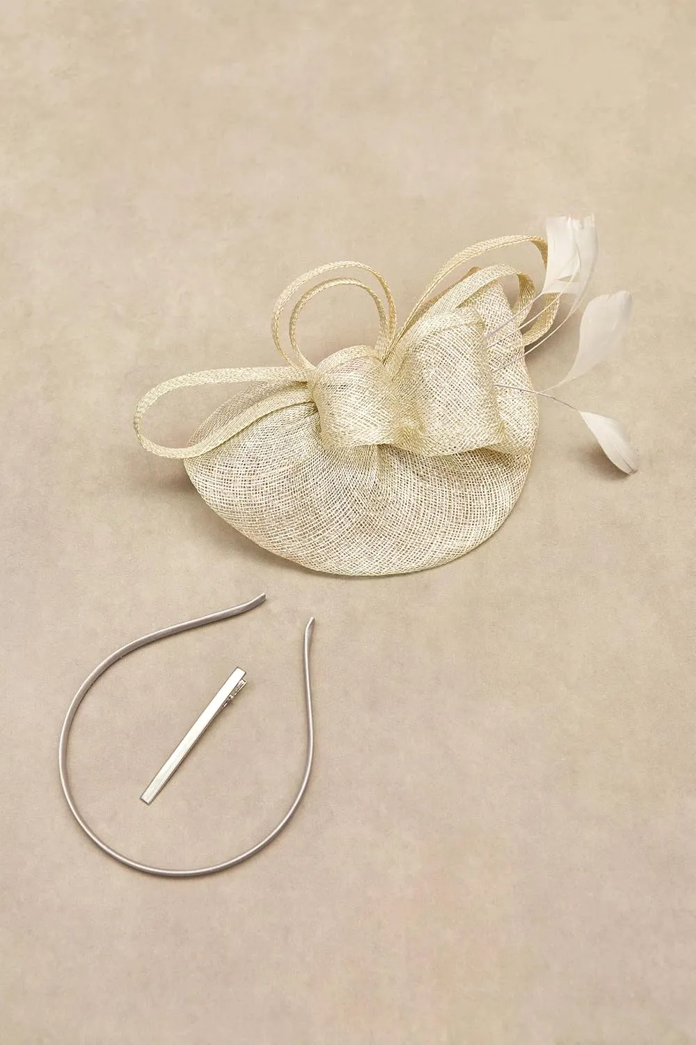 BABEYOND Women's Pillbox Fascinator Hat Kentucky Derby Hat Feather Fascinator Headband Tea Party Fascinator Hat for Cocktail