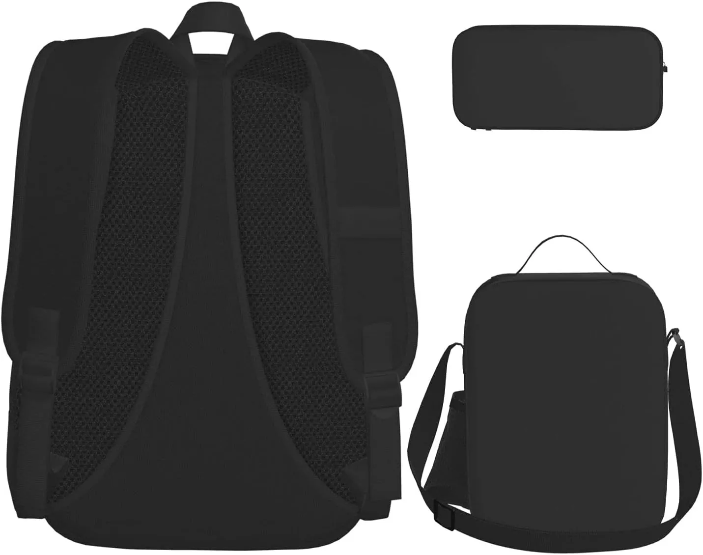 Backpack Lunch Box and Bag 3PCS Large Capacity Travel Backpack Adjustable Strap Suitable Work Outdoor Sport for Woman Man Bowl Dog