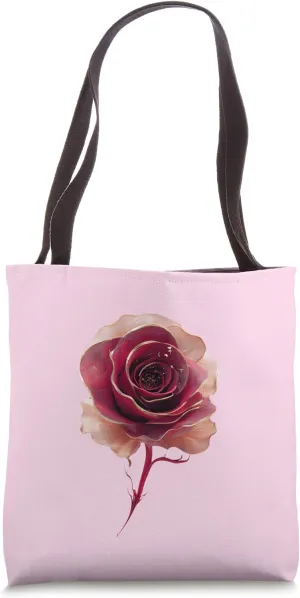 Beautiful Red Rose Flower Pink Petals Tote Bag