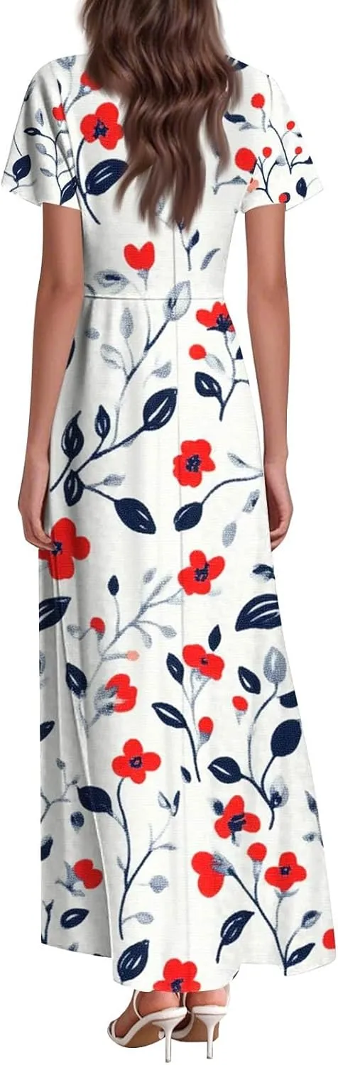 Beautiful School Tunic Dress Woman Wide Sleeve Crops Sheer Dress Lady Floral Printed Soft Summer High Waist Dresses
